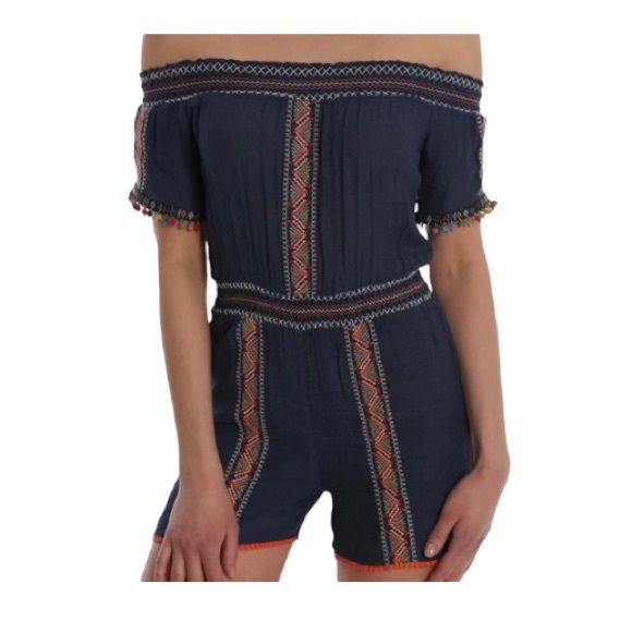 Letarte Blue Fiesta Romper Size Large 🆕 - Picture 1 of 10